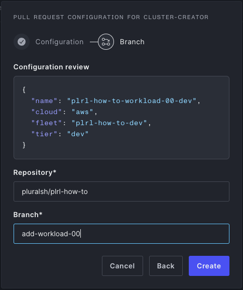 cluster-creator modal 1